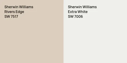 SW 7517 Rivers Edge vs SW 7006 Extra White