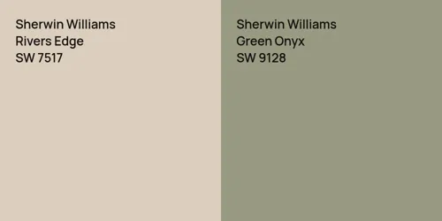 SW 7517 Rivers Edge vs SW 9128 Green Onyx