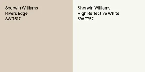 SW 7517 Rivers Edge vs SW 7757 High Reflective White