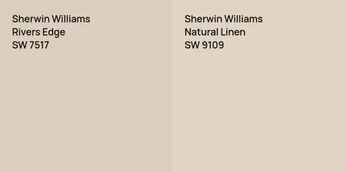 SW 7517 Rivers Edge vs SW 9109 Natural Linen