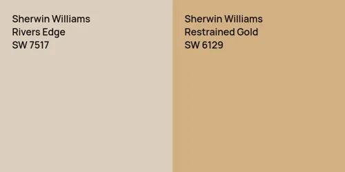 SW 7517 Rivers Edge vs SW 6129 Restrained Gold