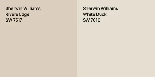 SW 7517 Rivers Edge vs SW 7010 White Duck