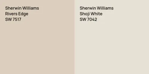 SW 7517 Rivers Edge vs SW 7042 Shoji White