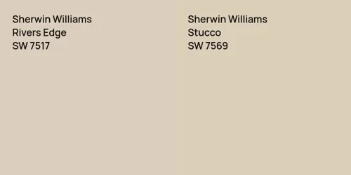 SW 7517 Rivers Edge vs SW 7569 Stucco