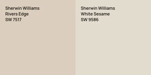 SW 7517 Rivers Edge vs SW 9586 White Sesame