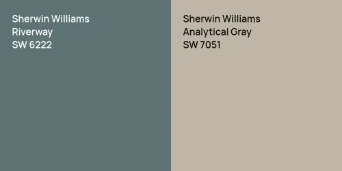 SW 6222 Riverway vs SW 7051 Analytical Gray