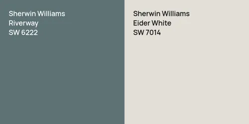 SW 6222 Riverway vs SW 7014 Eider White