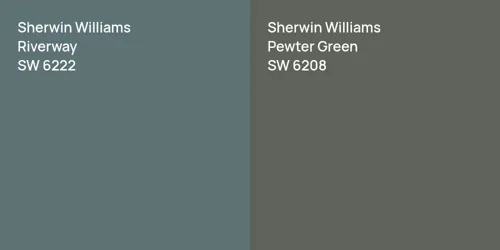 SW 6222 Riverway vs SW 6208 Pewter Green