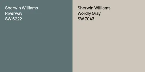 SW 6222 Riverway vs SW 7043 Wordly Gray