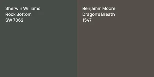 SW 7062 Rock Bottom vs 1547 Dragon's Breath