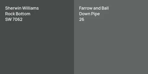 SW 7062 Rock Bottom vs 26 Down Pipe