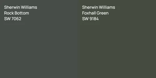 SW 7062 Rock Bottom vs SW 9184 Foxhall Green