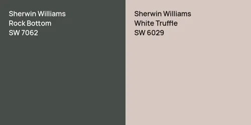 SW 7062 Rock Bottom vs SW 6029 White Truffle