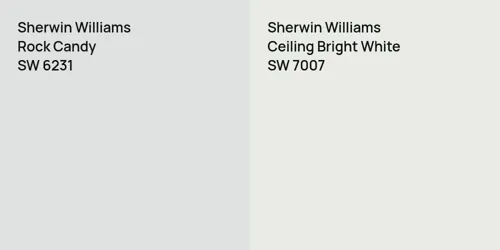 SW 6231 Rock Candy vs SW 7007 Ceiling Bright White