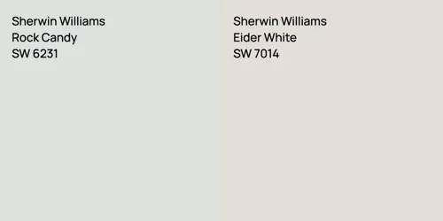 SW 6231 Rock Candy vs SW 7014 Eider White