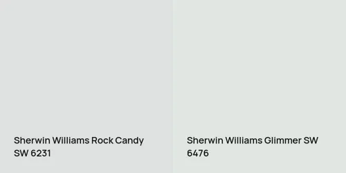 SW 6231 Rock Candy vs SW 6476 Glimmer