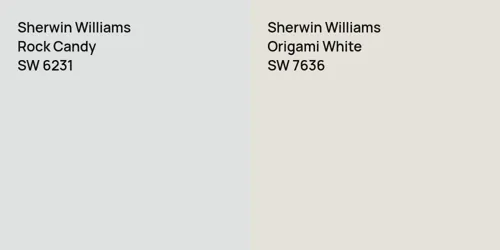 SW 6231 Rock Candy vs SW 7636 Origami White