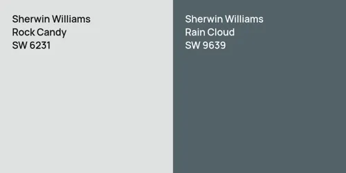 SW 6231 Rock Candy vs SW 9639 Rain Cloud