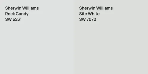 SW 6231 Rock Candy vs SW 7070 Site White