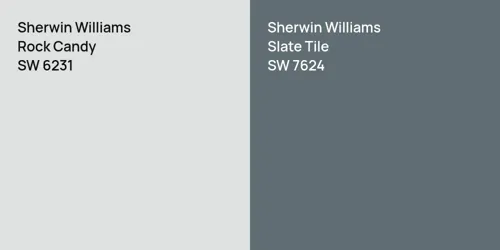 SW 6231 Rock Candy vs SW 7624 Slate Tile