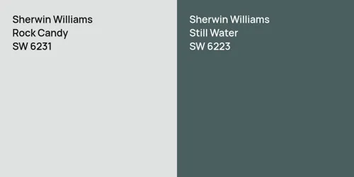 SW 6231 Rock Candy vs SW 6223 Still Water