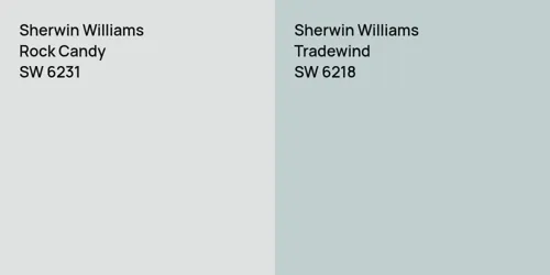 SW 6231 Rock Candy vs SW 6218 Tradewind