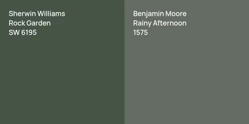 SW 6195 Rock Garden vs 1575 Rainy Afternoon