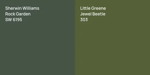 SW 6195 Rock Garden vs 303 Jewel Beetle