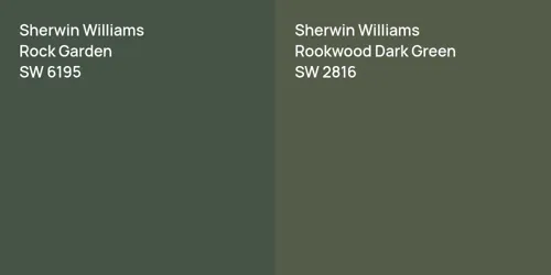 SW 6195 Rock Garden vs SW 2816 Rookwood Dark Green