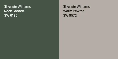 SW 6195 Rock Garden vs SW 9572 Warm Pewter