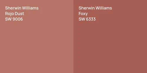 SW 9006 Rojo Dust vs SW 6333 Foxy