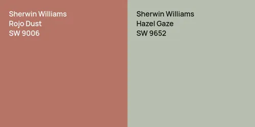 SW 9006 Rojo Dust vs SW 9652 Hazel Gaze