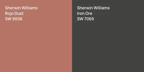 SW 9006 Rojo Dust vs SW 7069 Iron Ore