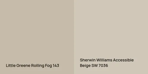 143 Rolling Fog vs SW 7036 Accessible Beige