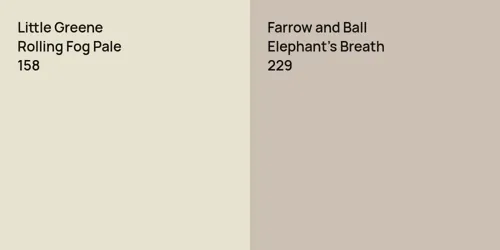 158 Rolling Fog Pale vs 229 Elephant's Breath