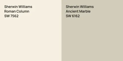 SW 7562 Roman Column vs SW 6162 Ancient Marble