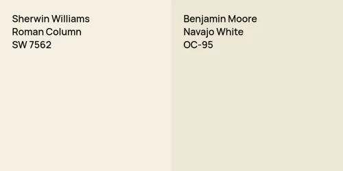 SW 7562 Roman Column vs OC-95 Navajo White