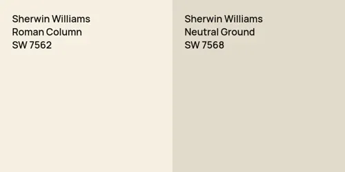 SW 7562 Roman Column vs SW 7568 Neutral Ground