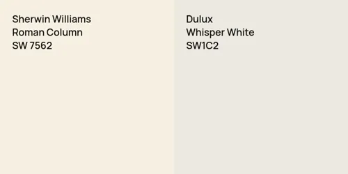 SW 7562 Roman Column vs SW1C2 Whisper White