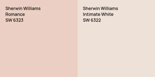 SW 6323 Romance vs SW 6322 Intimate White