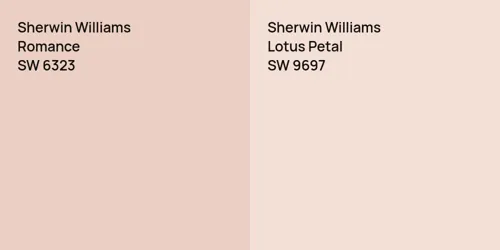 SW 6323 Romance vs SW 9697 Lotus Petal