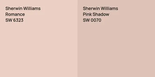 SW 6323 Romance vs SW 0070 Pink Shadow