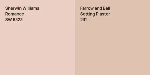 SW 6323 Romance vs 231 Setting Plaster