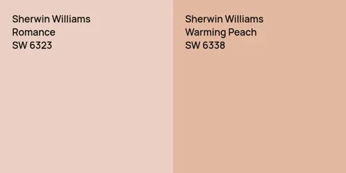 SW 6323 Romance vs SW 6338 Warming Peach