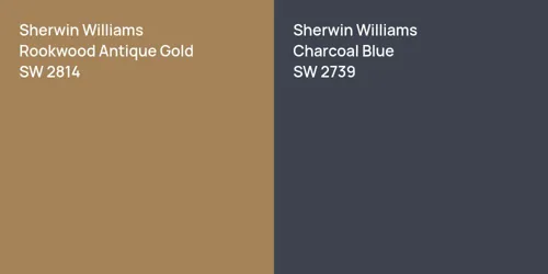 SW 2814 Rookwood Antique Gold vs SW 2739 Charcoal Blue