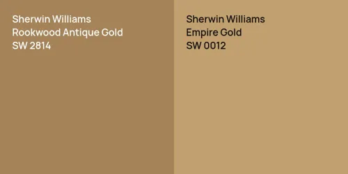 SW 2814 Rookwood Antique Gold vs SW 0012 Empire Gold