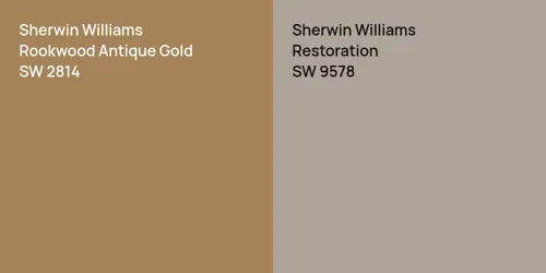 SW 2814 Rookwood Antique Gold vs SW 9578 Restoration