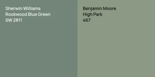 SW 2811 Rookwood Blue Green vs 467 High Park