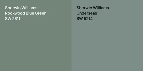 SW 2811 Rookwood Blue Green vs SW 6214 Underseas