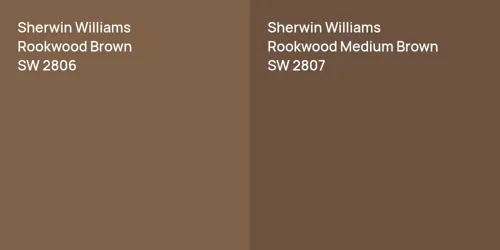 SW 2806 Rookwood Brown vs SW 2807 Rookwood Medium Brown